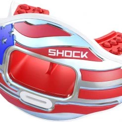 Cheapest 😀 Shock Doctor Max AirFlow 2.0 Chrome Lip Guard Red/White 🎉 -football Sales Store 252 3500 starsstripes mainProductImage FullSize