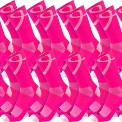 Cheap 😀 Twin City Breast Cancer Awareness Crew 🧦 Socks Hot Pink/Pink 12 Pack ❤️ -football Sales Store 411 lbcc3 hotpinkpink12pack l mainProductImage FullSize
