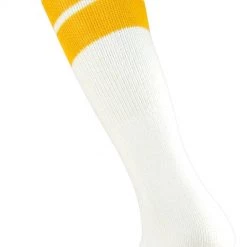 Buy 👍 Twin City 22" 3-Stripe Athletic Tube 🧦 Socks - Size Medium Orange Stripes 👍 -football Sales Store 411 tcsp goldstripes mainProductImage FullSize