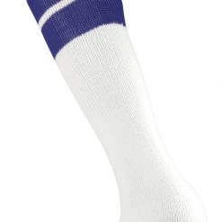 Outlet ⌛ Twin City 16" 3-Stripe Athletic Tube 🧦 Socks - Size Small Black Stripes 💯 -football Sales Store 411 tcspy navystripes mainProductImage FullSize