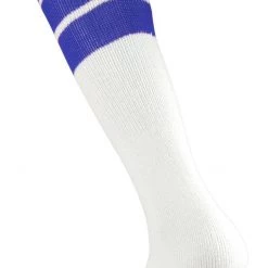 Outlet ⌛ Twin City 16" 3-Stripe Athletic Tube 🧦 Socks - Size Small Black Stripes 💯 -football Sales Store 411 tcspy royalstripes mainProductImage FullSize