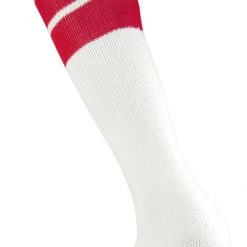 Outlet ⌛ Twin City 16" 3-Stripe Athletic Tube 🧦 Socks - Size Small Black Stripes 💯 -football Sales Store 411 tcspy scarletstripes mainProductImage FullSize