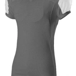 Best Sale 👏 Alleson Youth/Adult Stretch Game Custom Football Jersey Charcoal/White 👍 -football Sales Store 429 792ztn c charcoalwhite mainProductImage FullSize