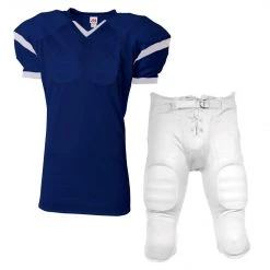 Discount 🔥 A4 Rollout Youth/Adult Custom Football Uniform with Integrated Football Pants White/Red ⌛ -football Sales Store 488 n4265 su fpdn navywhite mainProductImage FullSize