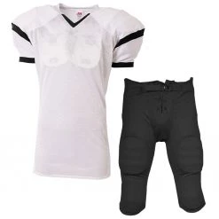 Discount 🔥 A4 Rollout Youth/Adult Custom Football Uniform with Integrated Football Pants White/Red ⌛ -football Sales Store 488 n4265 su fpdn whiteblack mainProductImage FullSize