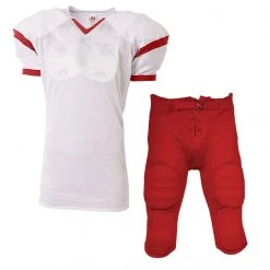 Discount 🔥 A4 Rollout Youth/Adult Custom Football Uniform with Integrated Football Pants White/Red ⌛ -football Sales Store 488 n4265 su fpdn whitered mainProductImage FullSize