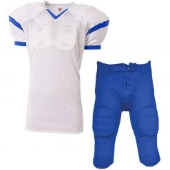 Discount 🔥 A4 Rollout Youth/Adult Custom Football Uniform with Integrated Football Pants White/Red ⌛ -football Sales Store 488 n4265 su fpdn whiteroyal mainProductImage FullSize