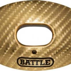 Promo 🎁 Battle Sports Oxygen Carbon Chrome Lip Protector Mouthguard Gold 💯
