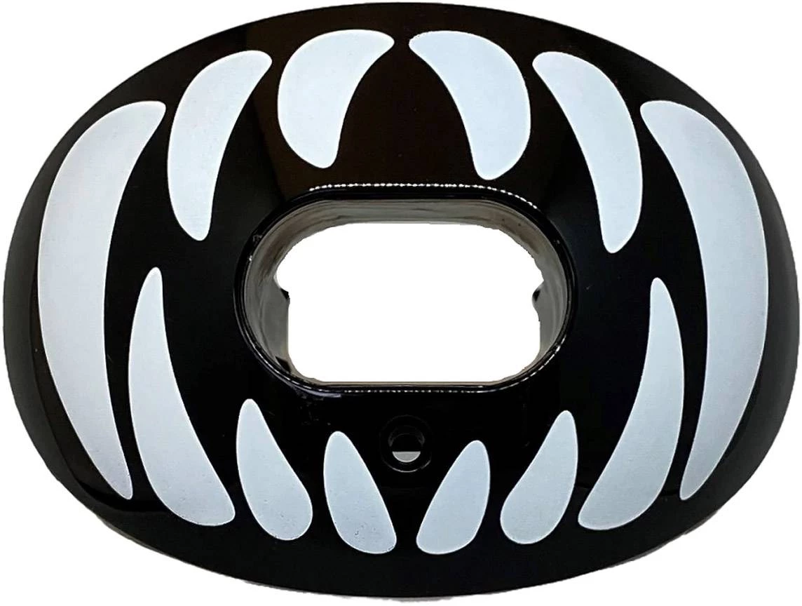 Discount ✔️ Battle Sports Oxygen Predator Chrome Lip Protector Mouthguard White/Black ⌛ 2 Discount ✔️ Battle Sports Oxygen Predator Chrome Lip Protector Mouthguard White/Black ⌛ - Image 2