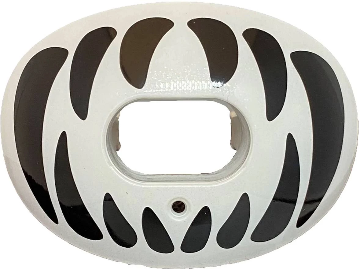 Discount ✔️ Battle Sports Oxygen Predator Chrome Lip Protector Mouthguard White/Black ⌛ 5 Discount ✔️ Battle Sports Oxygen Predator Chrome Lip Protector Mouthguard White/Black ⌛ - Image 5