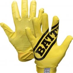 Budget ❤️ Battle Sports Double Threat Adult Receiver Gloves White 🔥 -football Sales Store 897 doublethreat adult yellow l mainProductImage FullSize