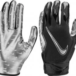 Best Pirce ⌛ Nike Vapor Jet 6.0 - Electric Varsity Adult Football Gloves Black/Silver 😀