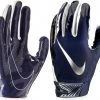 Deals 🛒 Nike Vapor Jet 5.0 Adult Football Gloves Navy/Navy/Chrome 👏