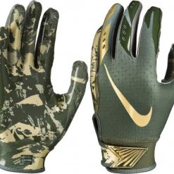 Promo 🎁 Nike Vapor Jet 5.0 Youth Football Gloves - Re-Packaged Olive/Olive/Chrome 🎁
