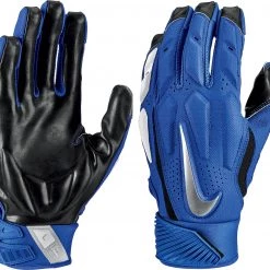 Buy 💯 Nike D-Tack 6.0 Adult Football Lineman Gloves Navy/White/Chrome 🌟 -football Sales Store 966 nfg21 royalwhitechrome 3xl mainProductImage FullSize