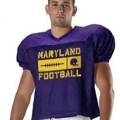 Cheap ✨ Alleson Youth/Adult Extreme Porthole Mesh Custom Football Practice Jersey Royal 🎁