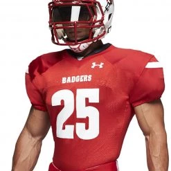 Deals ⭐ Under Armour Encounter Youth Custom Football Jersey White/Navy 💯